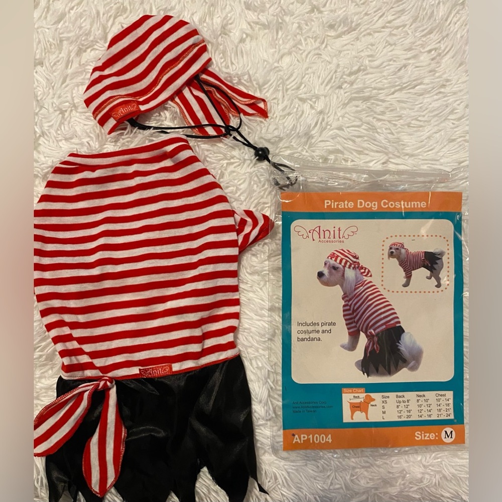 Dog Costume Pirate size M